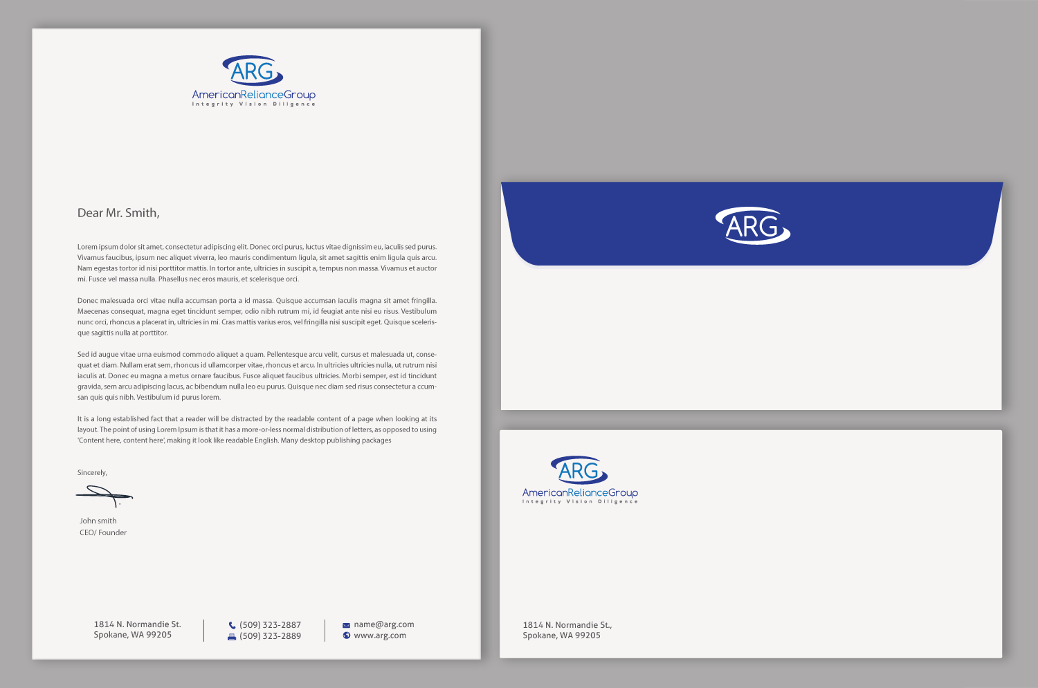 Design de Papeterie par chandrayaan.creative pour American Reliance Group, INC | Design #11792594