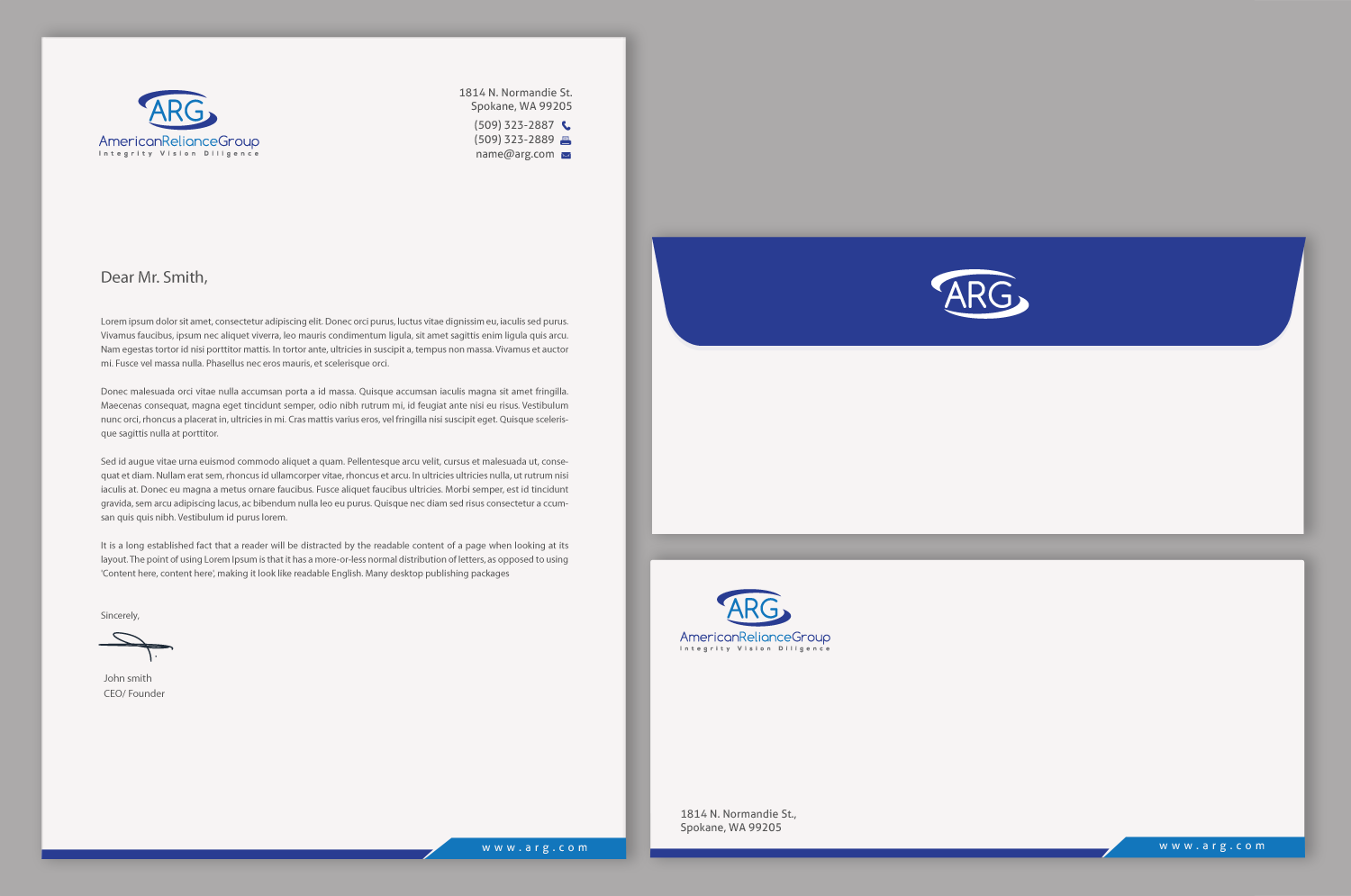 Design de Papeterie par chandrayaan.creative pour American Reliance Group, INC | Design #11792600