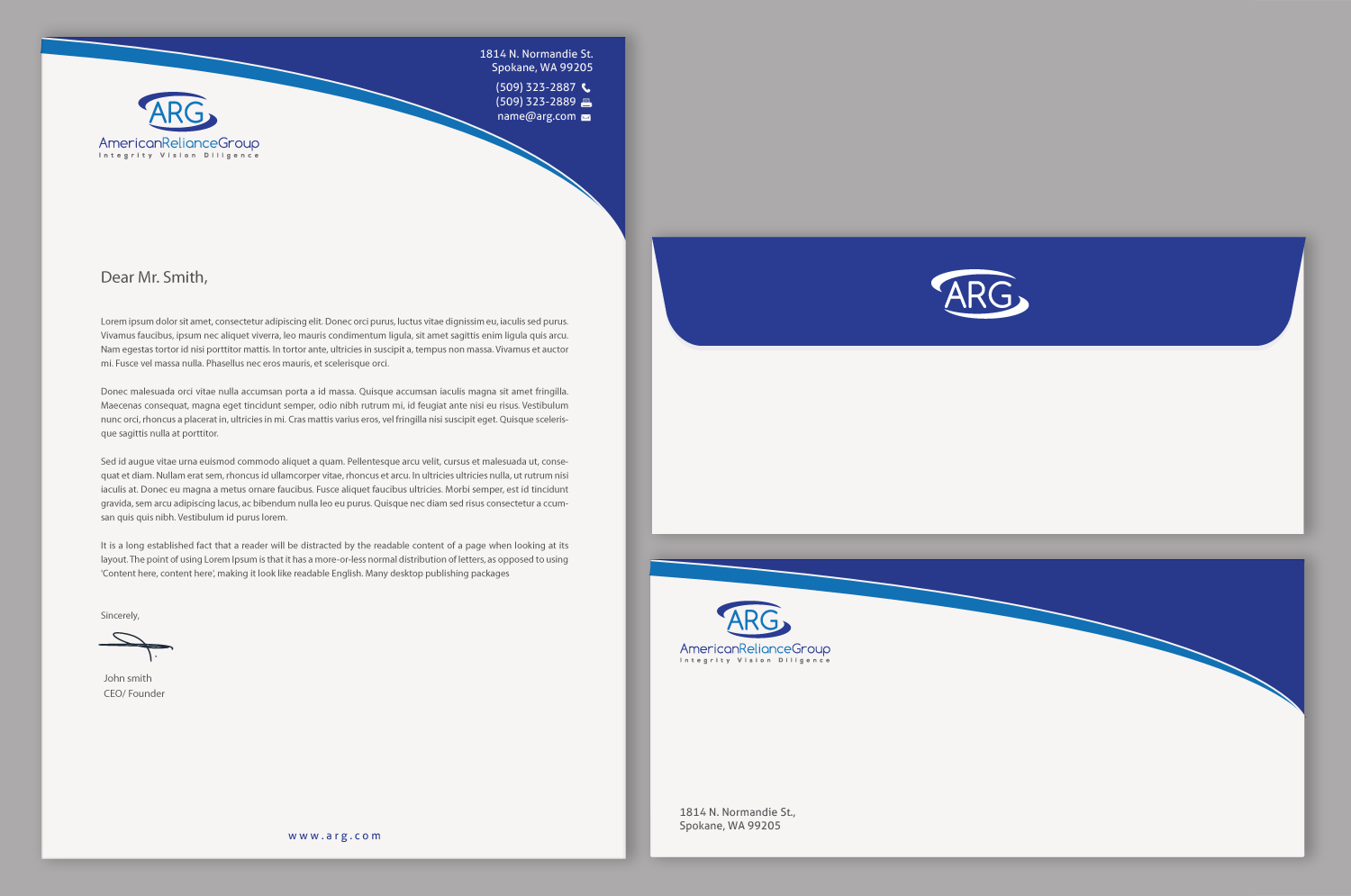 Design de Papeterie par chandrayaan.creative pour American Reliance Group, INC | Design #11792606