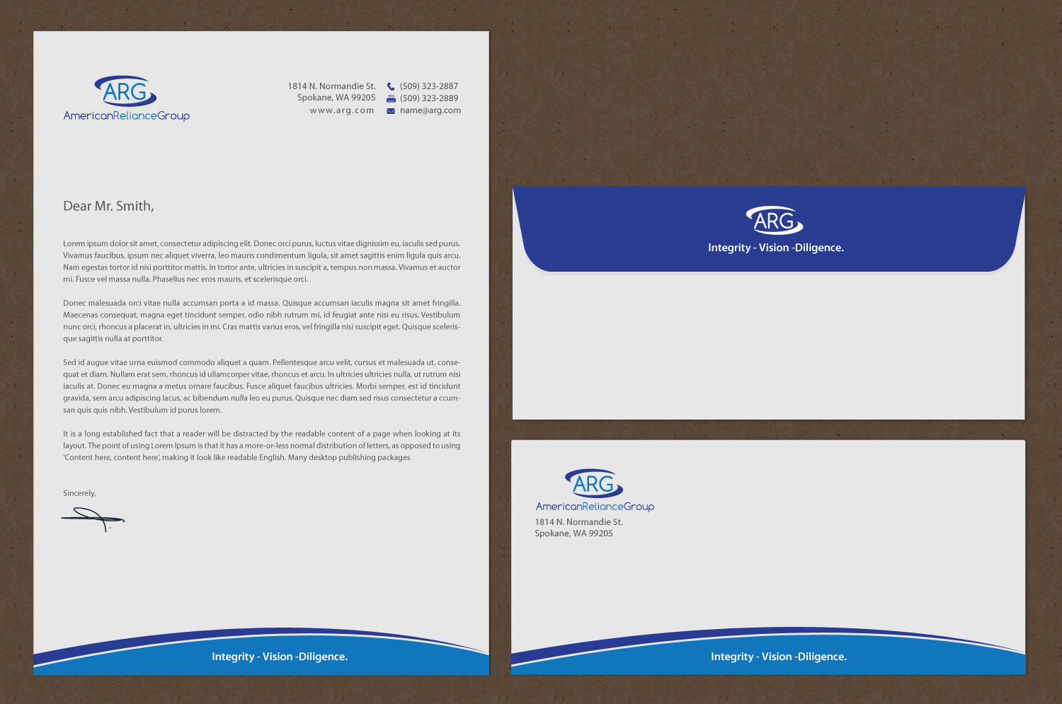 Stationery Design by chandrayaan.creative for American Reliance Group, INC | Design #11818644