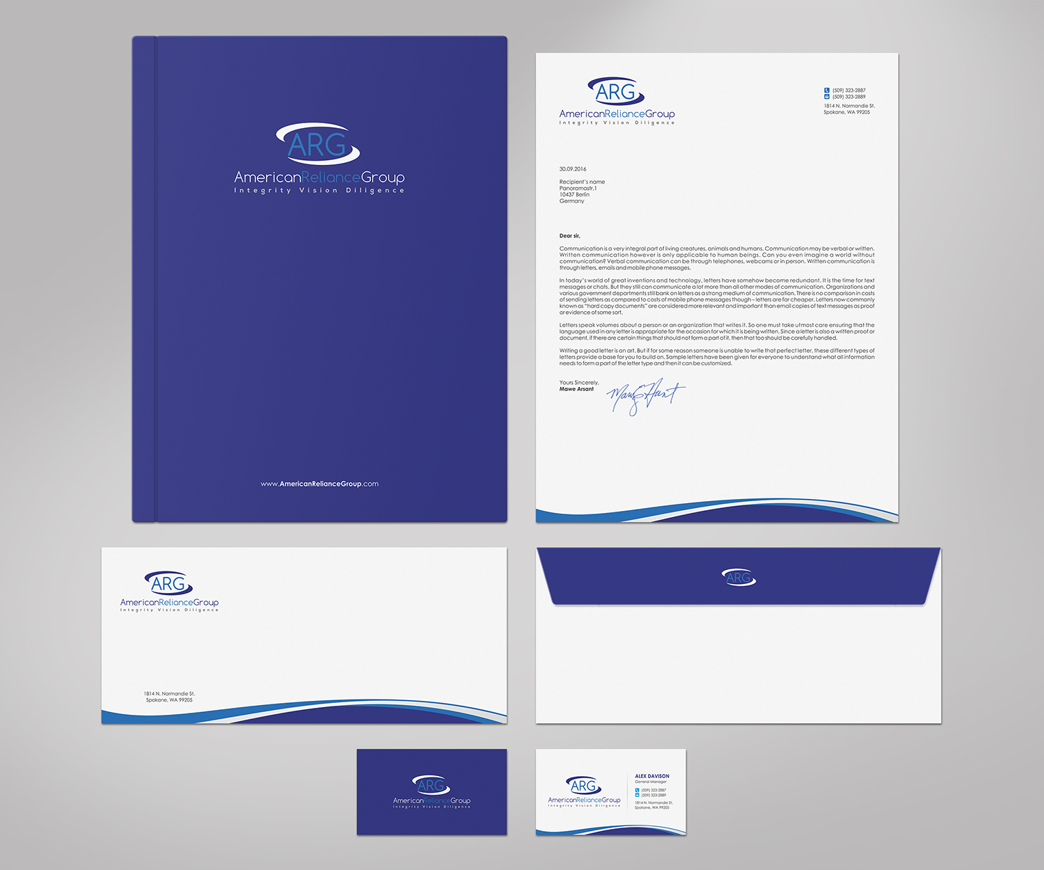 Design de Papeterie par logodentity pour American Reliance Group, INC | Design #11818349