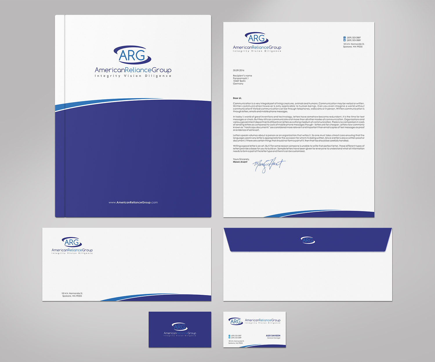 Stationery Design by logodentity for American Reliance Group, INC | Design #11818456