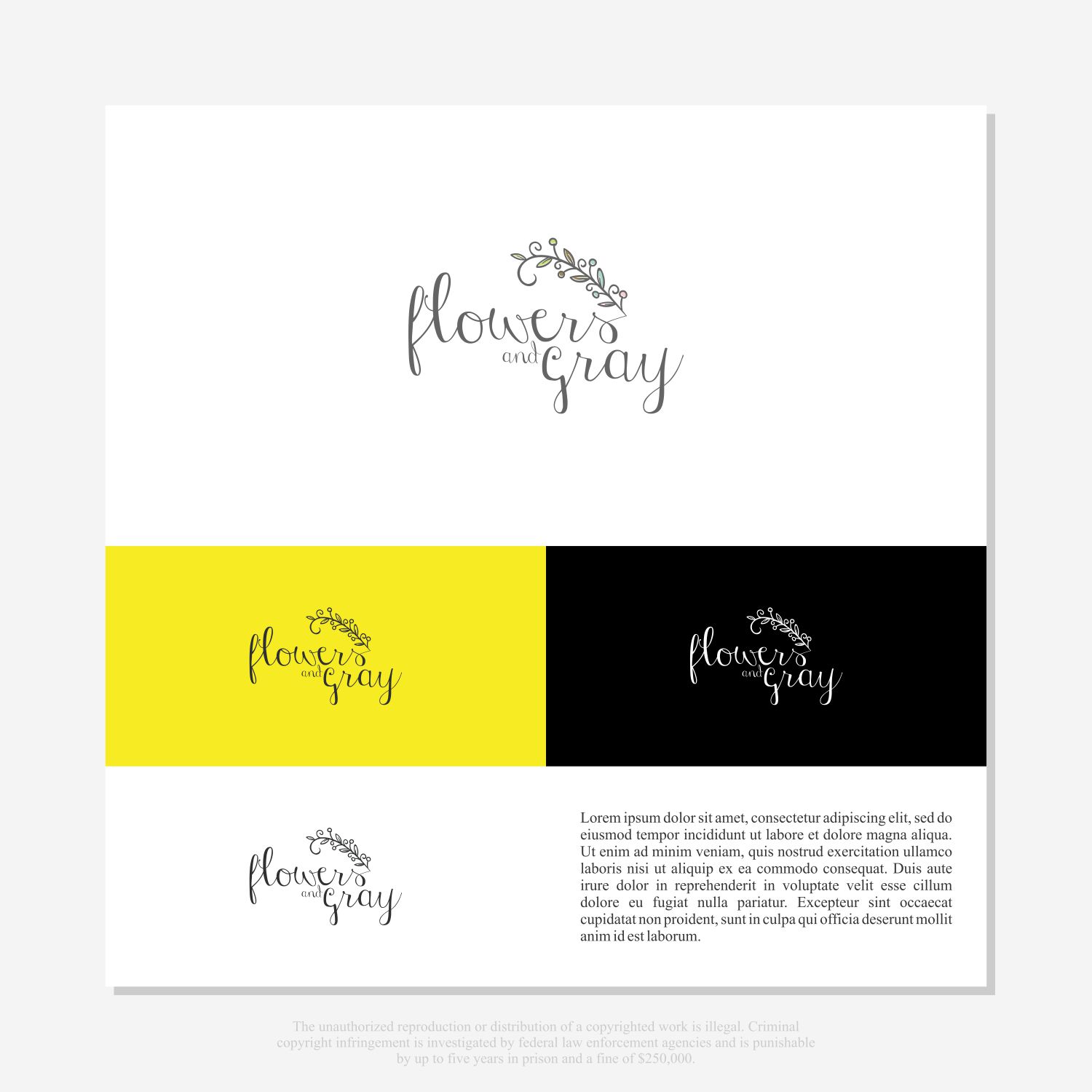 Diseño de Logo por Dindin Sobariyatna para Flowers and Gray | Diseño #11872411