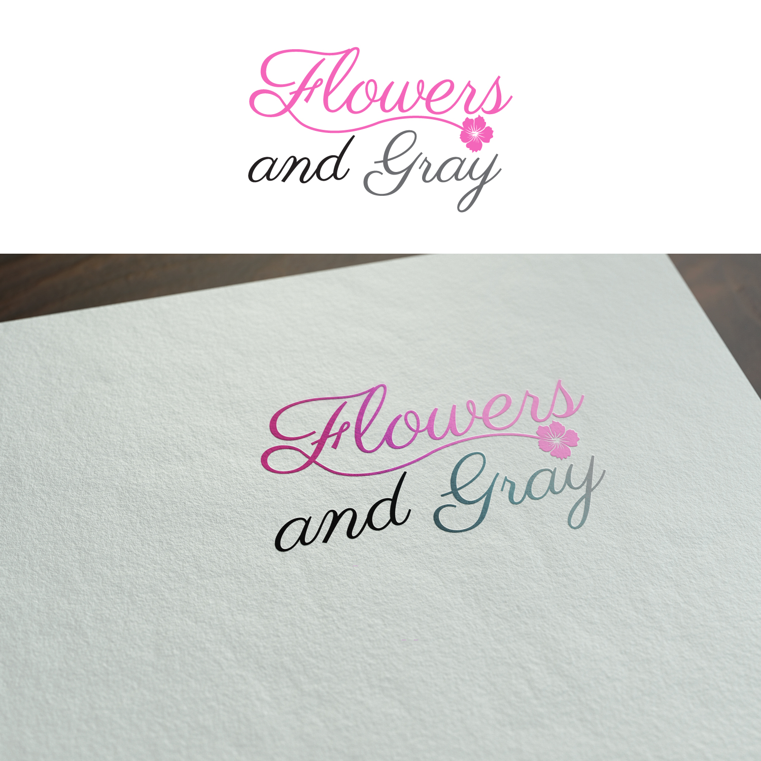 Diseño de Logo por NightDesigns para Flowers and Gray | Diseño #11784915