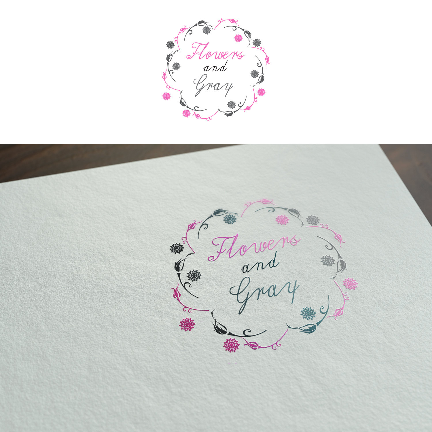 Logo Design by NightDesigns for Flowers and Gray | Design #11796068