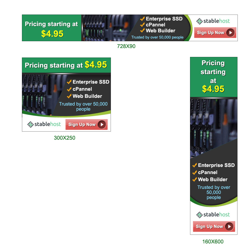 Banner Ad Design by DesignXyz for StableHost.com | Design #11798248