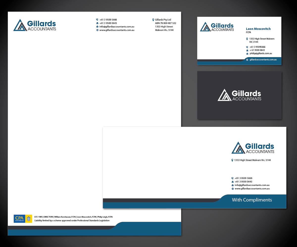 Stationery Design by joliau for Gillards Pty Ltd | Design #11794251