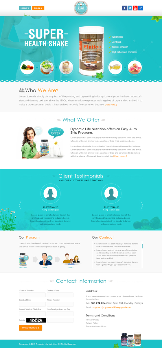 Landing Page Design by Mayank Patel for Live Well Marketing LLC | Design: #2436433