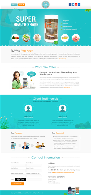 Diseño de Página de Aterrizaje por Mayank Patel para Live Well Marketing LLC | Diseño #2436433