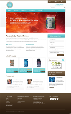 Landing Page Design by pb for Live Well Marketing LLC | Design: #2412387