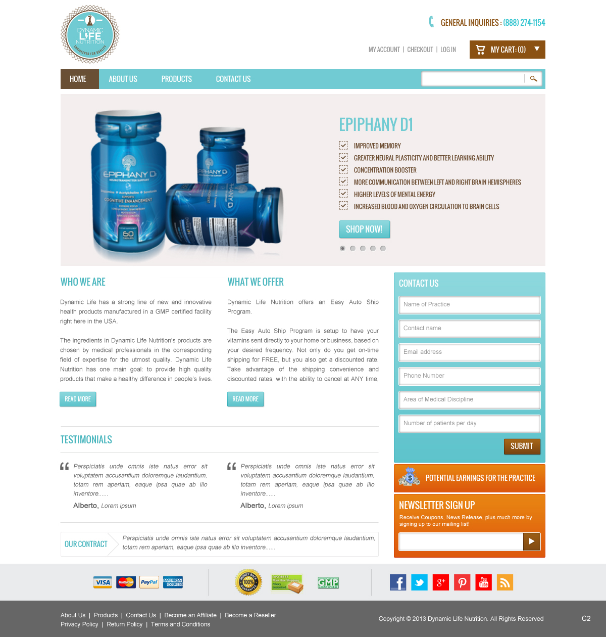 Diseño de Página de Aterrizaje por pb para Live Well Marketing LLC | Diseño #2415783