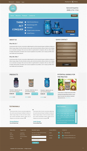 Landing Page Design by pb for Live Well Marketing LLC | Design: #2417870