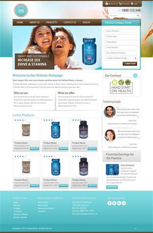 Landing Page Design by pb for Live Well Marketing LLC | Design: #2424617