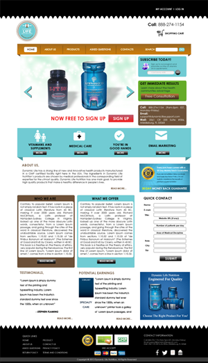 Landing Page Design by Bright Star for Live Well Marketing LLC | Design: #2437596