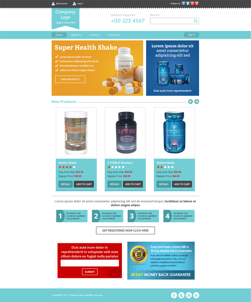 Landing Page Design by ESolz Technologies for Live Well Marketing LLC | Design #2389461