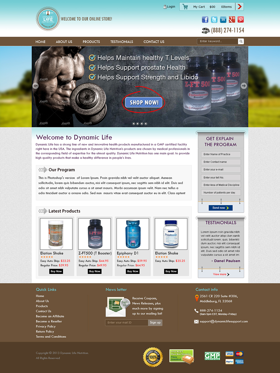 Diseño de Página de Aterrizaje por Tanvir para Live Well Marketing LLC | Diseño #2434582