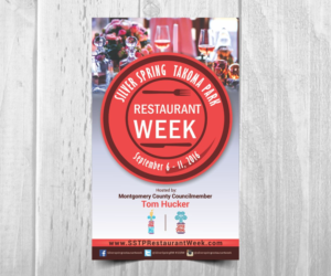 Silver Spring Takoma Park Restaurant Week | Flyer Design by Cut and Glue