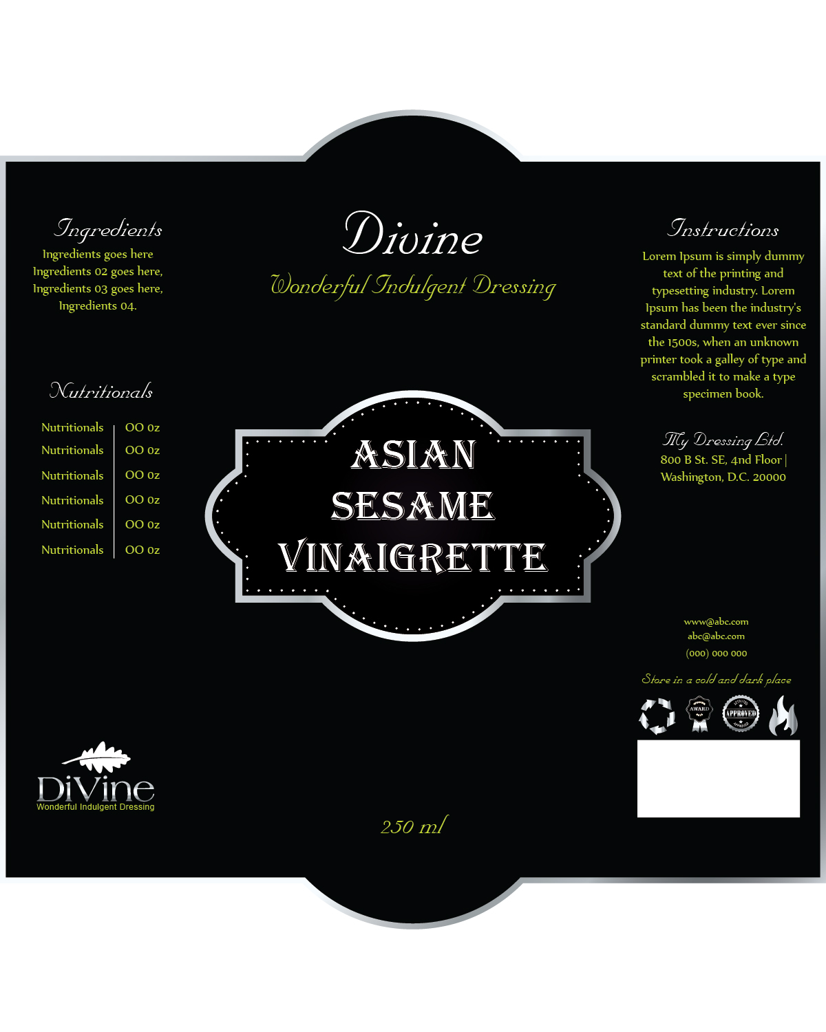 Label Design by Limecom for Divine Gourmet Foods | Design #11872861
