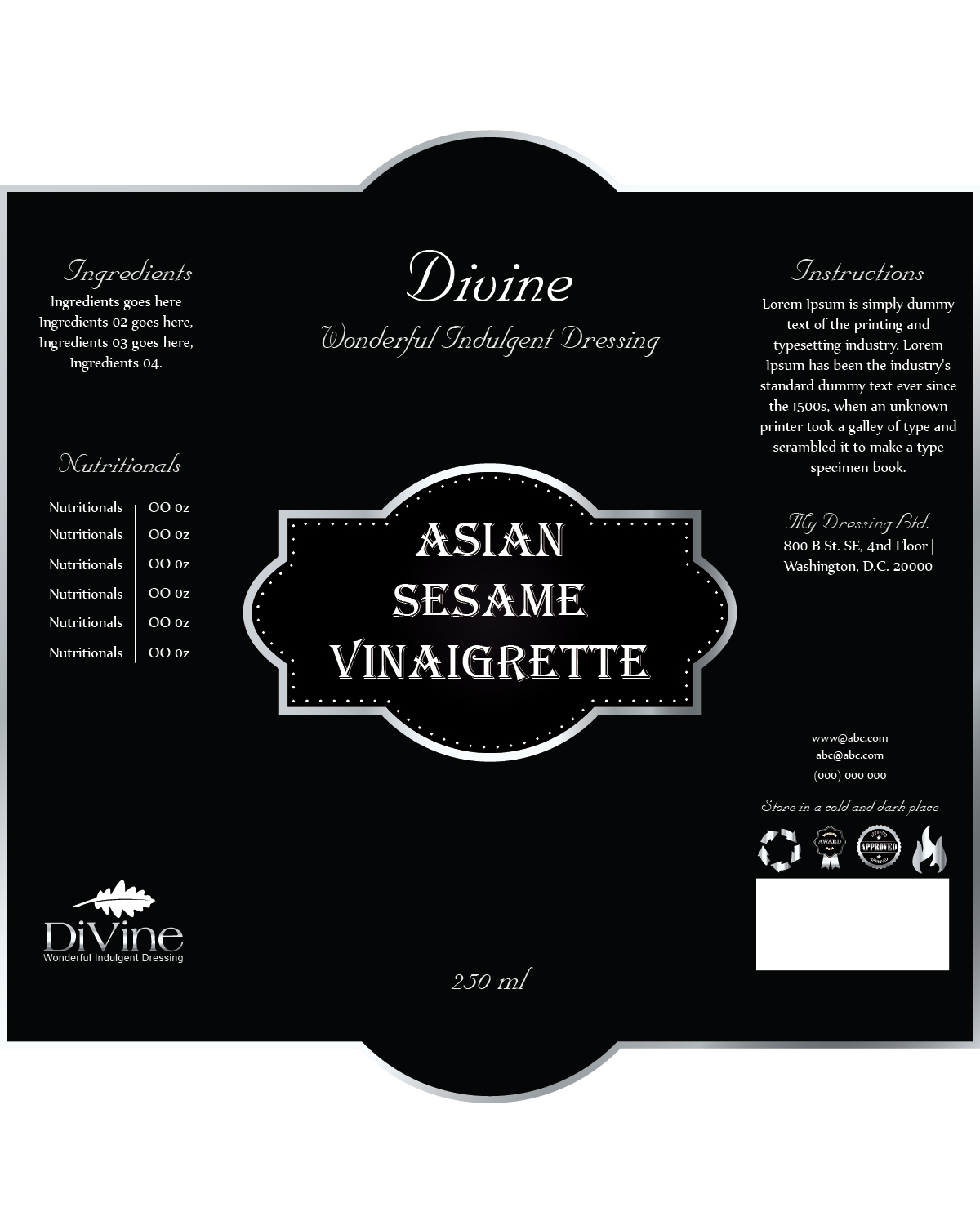Label Design by Limecom for Divine Gourmet Foods | Design #11883544