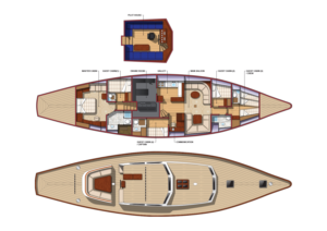 Yacht Layout Graphic - convert Black and White to colour image | Diseño Gráfico por WanWan