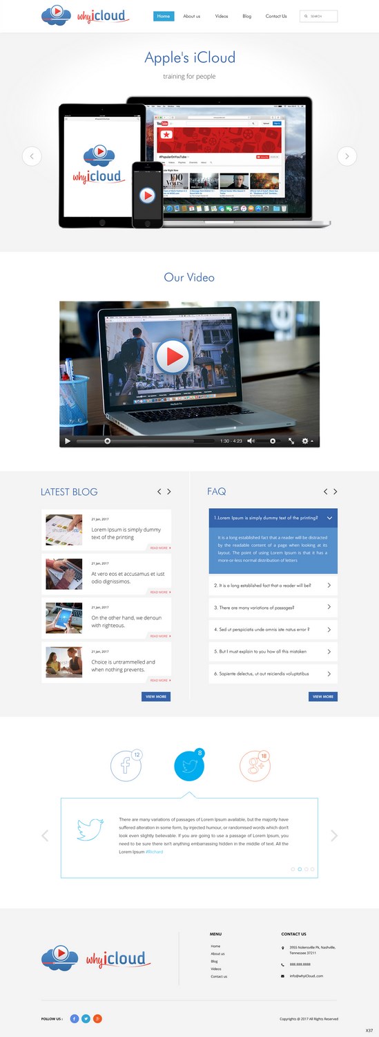 Wordpress Design by pb for Why iCloud | Design #13425861