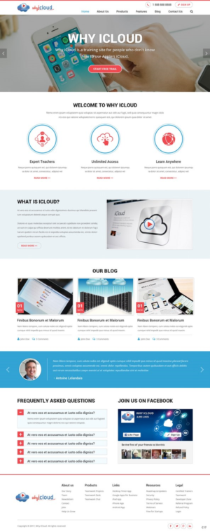 Wordpress Design by pb for Why iCloud | Design: #13425862