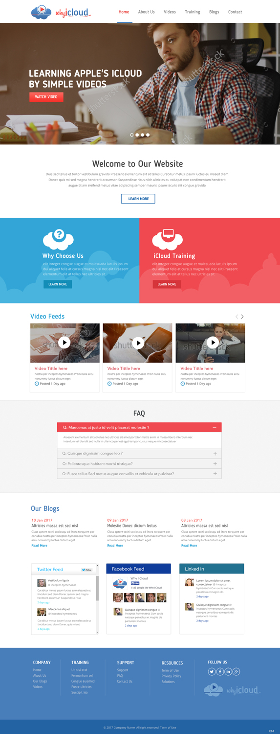 Wordpress Design by pb for Why iCloud | Design #13425864
