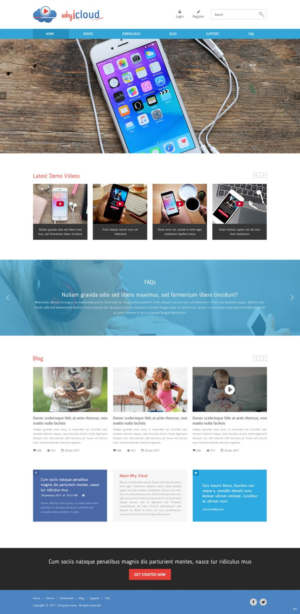 Wordpress Design by pb for Why iCloud | Design: #13425865