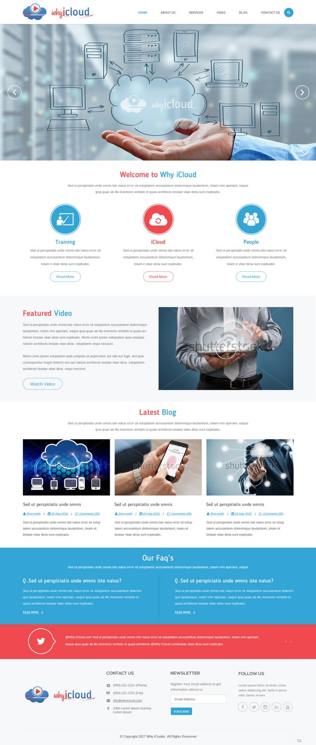 Wordpress Design by pb for Why iCloud | Design #13425868