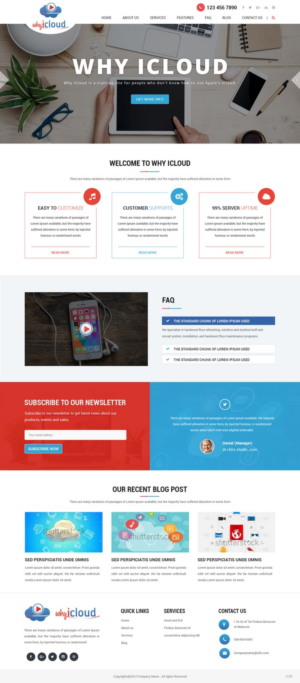Wordpress Design by pb for Why iCloud | Design: #13425869