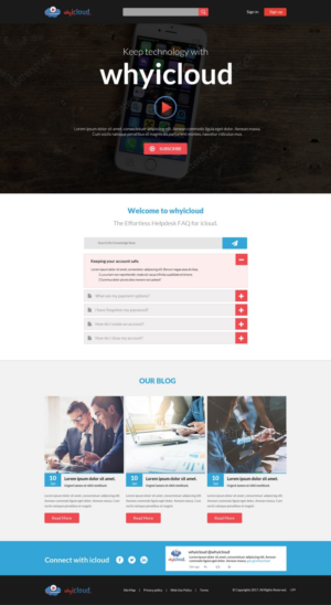 Wordpress Design by pb for Why iCloud | Design: #13425870