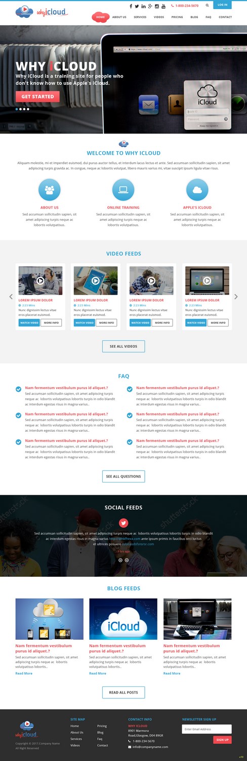 Wordpress Design by pb for Why iCloud | Design #13425879