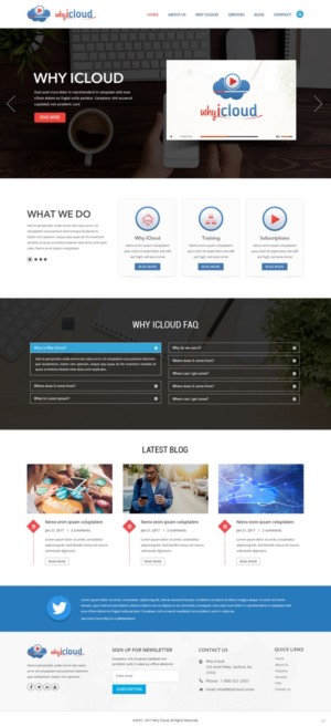 Wordpress Design by pb for Why iCloud | Design: #13437759