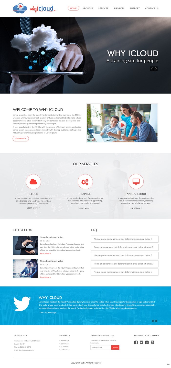 Wordpress Design by pb for Why iCloud | Design #13437760