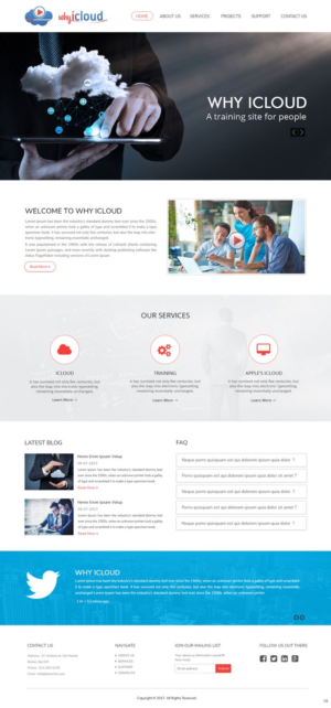 Wordpress Design by pb for Why iCloud | Design: #13437760