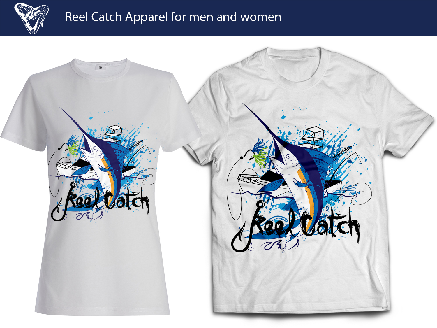 T-shirt Design by Shemet for Reel Catch LLC | Design #11845805