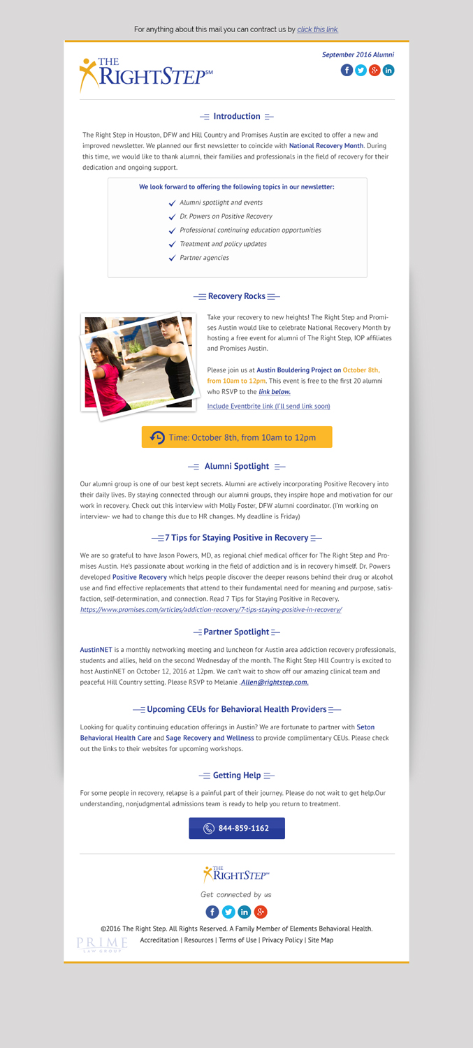 Newsletter Design by Dabashes Adhikery for Elements Behavioral Health | Design #11841816