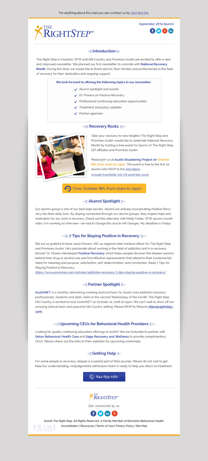 Newsletter Design by Dabashes Adhikery for Elements Behavioral Health | Design #11841829
