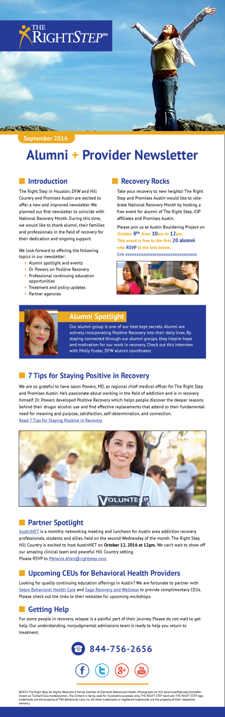 Design de Newsletter par JAY pour Elements Behavioral Health | Design #11841443