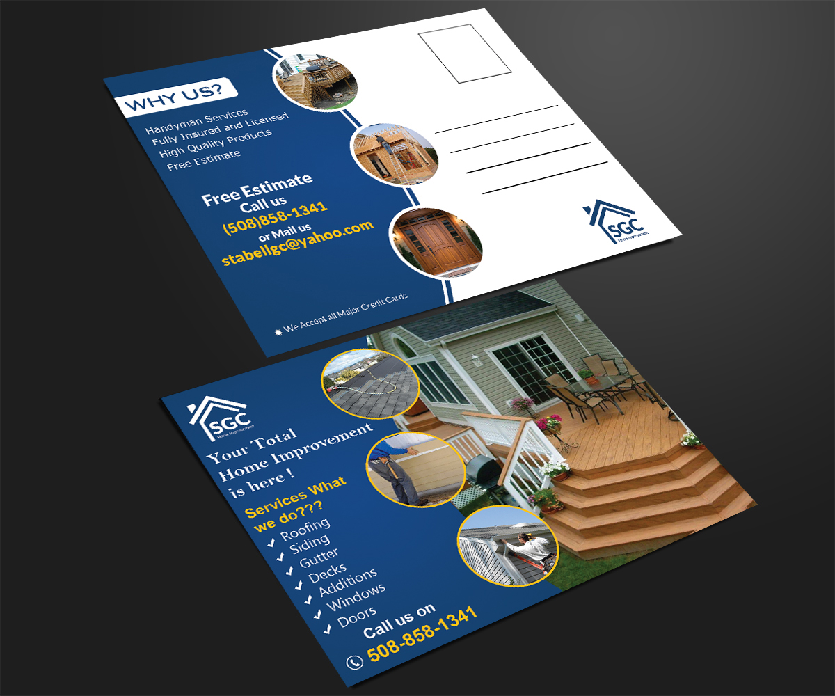 Postcard Design by EWS Webs for SGC General Contracting  | Design #11816565