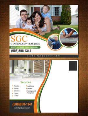 Postkarten-Design von creative.bugs für SGC General Contracting  | Design: #11802044