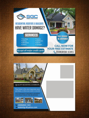 Postkarten-Design von creative.bugs für SGC General Contracting  | Design: #11822926