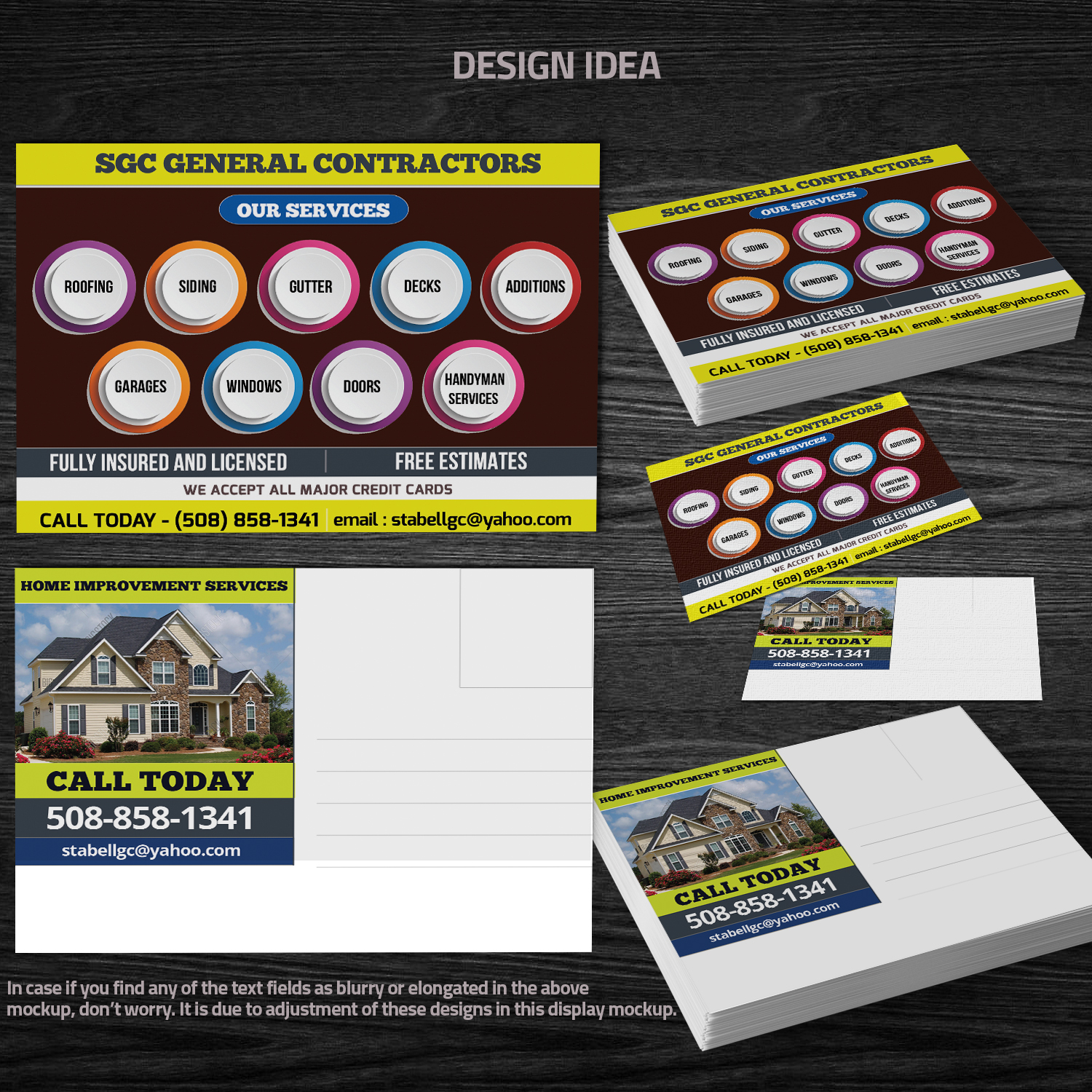 Postkarten-Design von Venkat für SGC General Contracting  | Design #11805188
