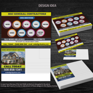 Postkarten-Design von Venkat für SGC General Contracting  | Design: #11805188