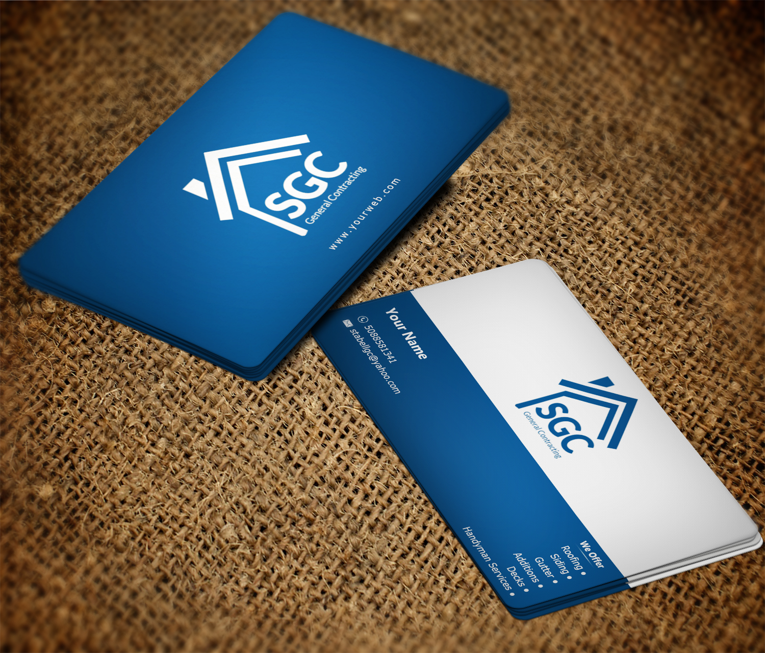 Visitenkarten-Design von EWS Webs für SGC General Contracting  | Design #11862522