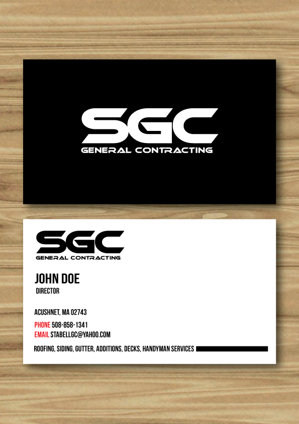 Business Card Design by H4R5Z for SGC General Contracting  | Design #11835620