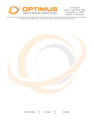 Letterhead Design by Fueled for Optimus Technology, Inc | Design #2357804