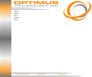 Letterhead Design by  Laina for Optimus Technology, Inc | Design #2360266
