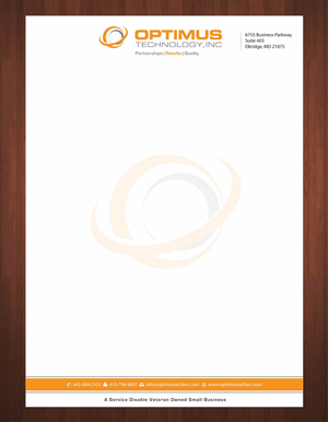 Briefkopf-Design von Sbss für Optimus Technology, Inc | Design: #2355581