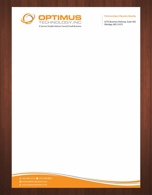 Briefkopf-Design von Sbss für Optimus Technology, Inc | Design: #2355582